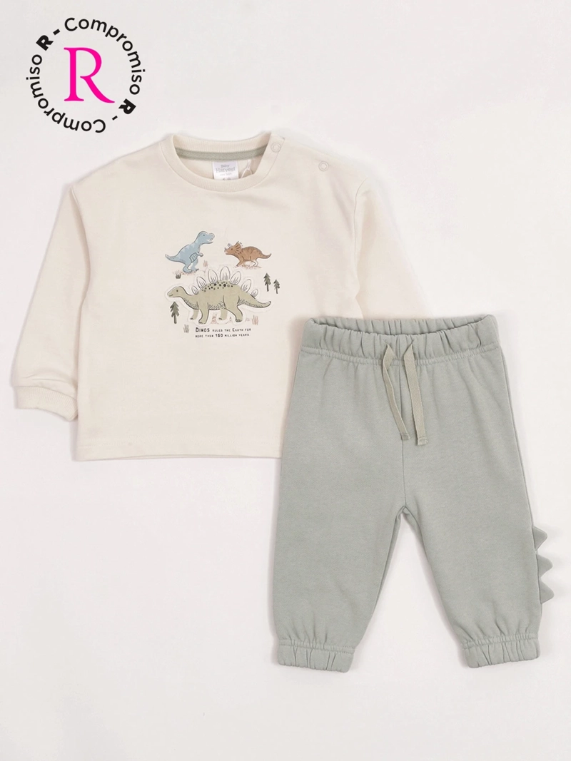 CONJUNTO POLERÓN + PANTALÓN DE BUZO NIÑO BABY HARVEST ALGODÓN  - 3