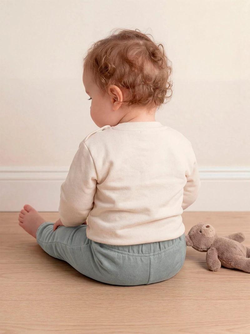 CONJUNTO POLERÓN + PANTALÓN DE BUZO NIÑO BABY HARVEST ALGODÓN  - 2