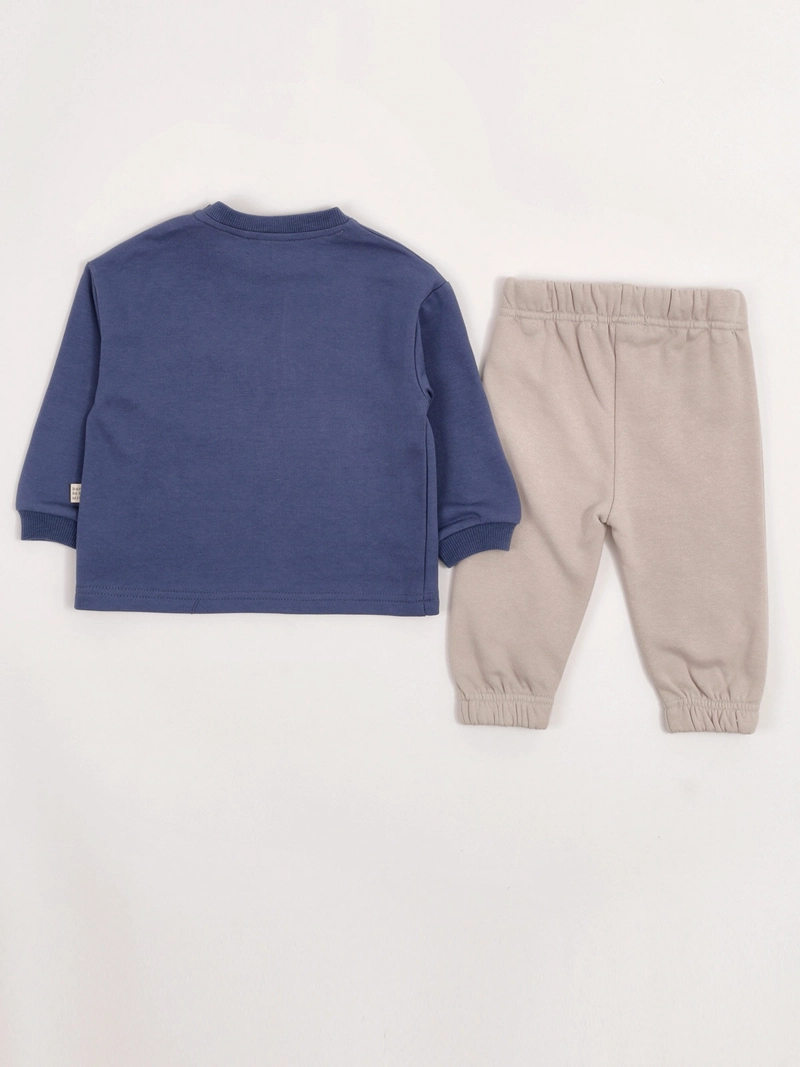 CONJUNTO POLERÓN + PANTALÓN DE BUZO NIÑO BABY HARVEST ALGODÓN  - 4