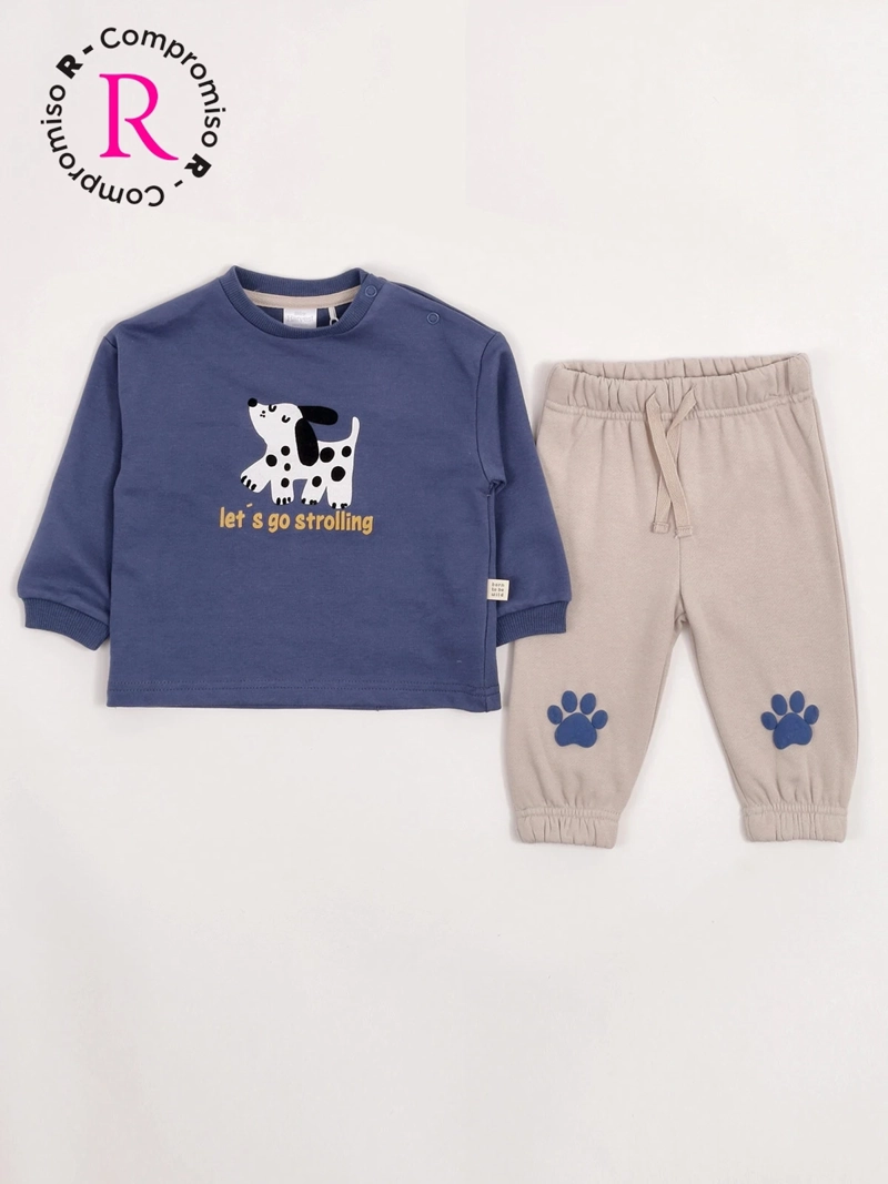 CONJUNTO POLERÓN + PANTALÓN DE BUZO NIÑO BABY HARVEST ALGODÓN  - 3