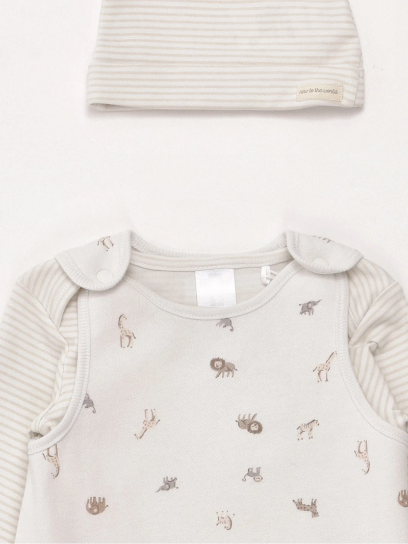 CONJUNTO PATITAS + BODY NIÑO BABY HARVEST ALGODÓN - 3