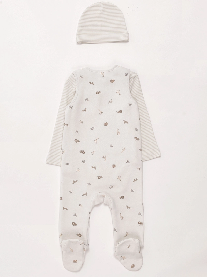 CONJUNTO PATITAS + BODY NIÑO BABY HARVEST ALGODÓN - 2