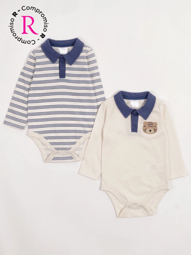 PACK X2 BODY NIÑO BABY HARVEST ALGODÓN  - 1