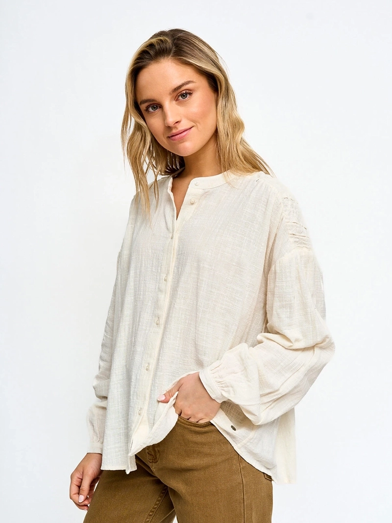 BLUSA MUJER PEPE JEANS ALGODÓN HOMBRO RECOGIDO - 2