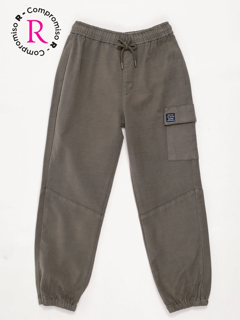 PANTALÓN NIÑO HARVEST ALGODÓN JOGGER BOLSILLO CARGO - 1