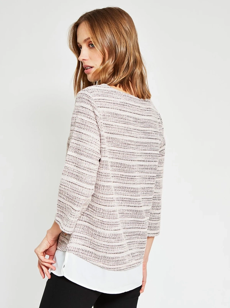 POLERA MUJER CACHAREL ALGODÓN MANGA 3/4 - 3