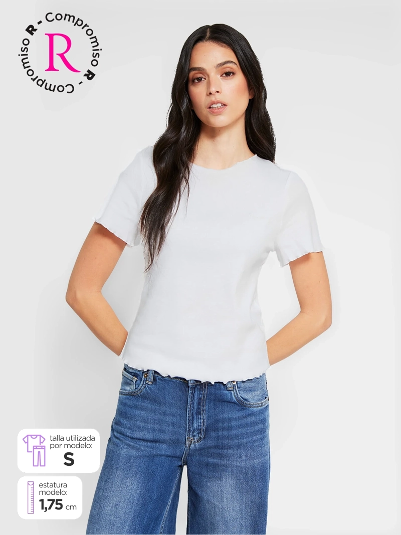 POLERA MUJER PEPE JEANS ALGODÓN RIB - 1