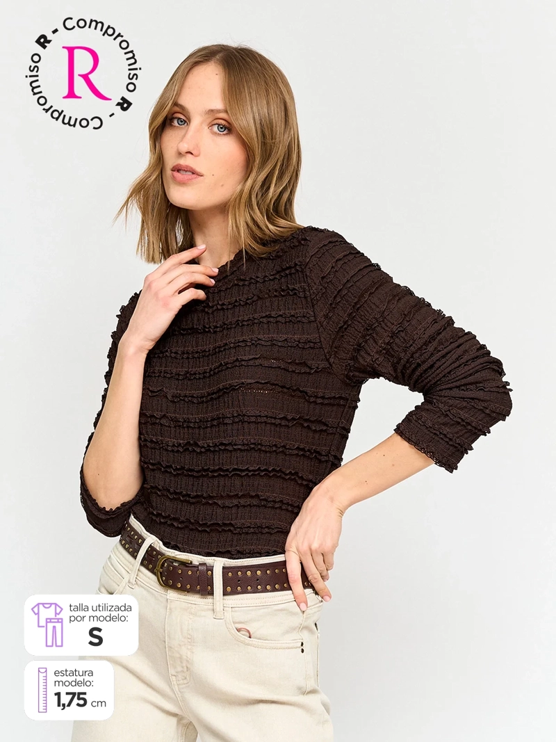 POLERA MUJER TATIENNE CUELLO REDONDO MANGA LARGA