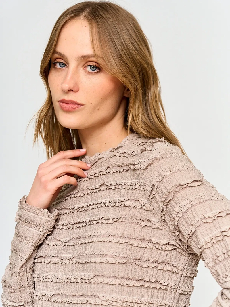 POLERA MUJER TATIENNE CUELLO REDONDO MANGA LARGA - 4