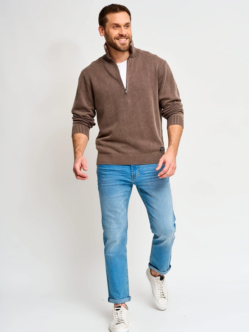 SWEATER HOMBRE BARBADOS ALGODÓN HALF ZIPPER - 4