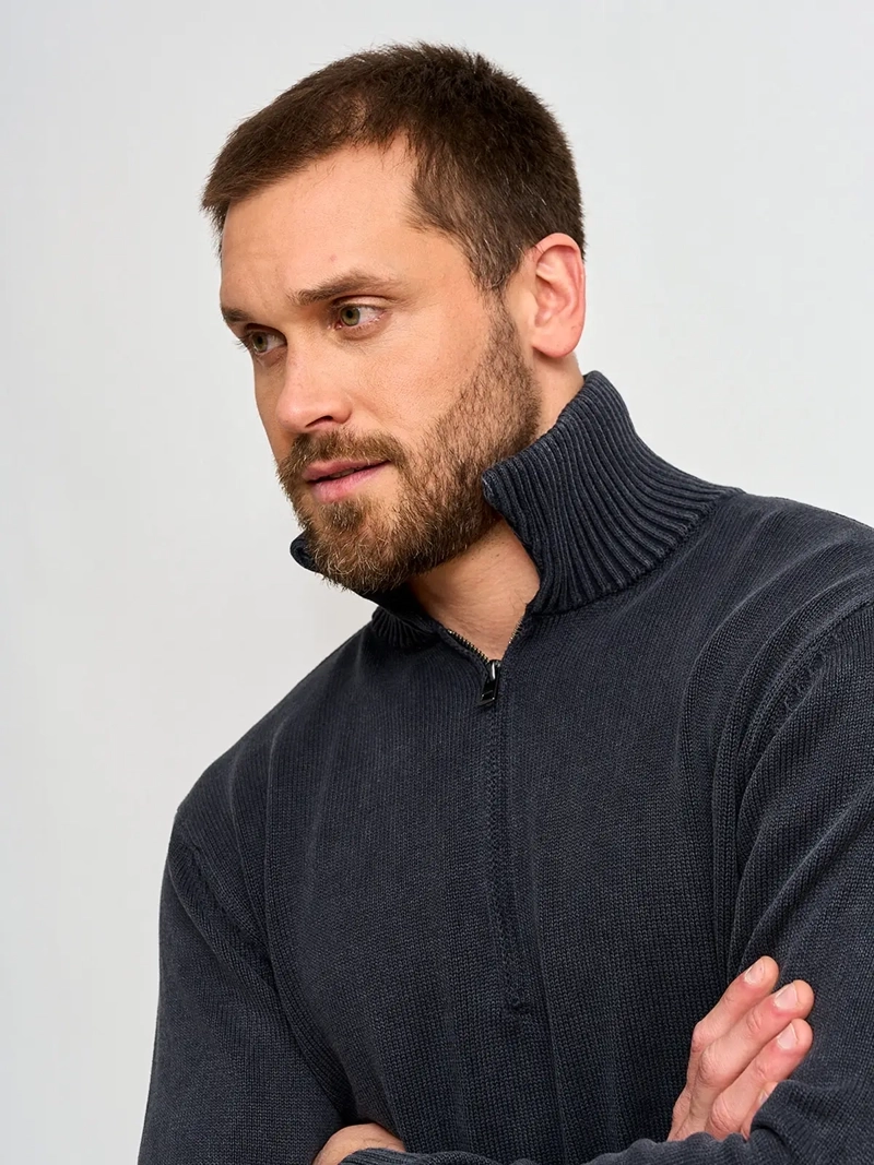 SWEATER HOMBRE BARBADOS ALGODÓN HALF ZIPPER - 3