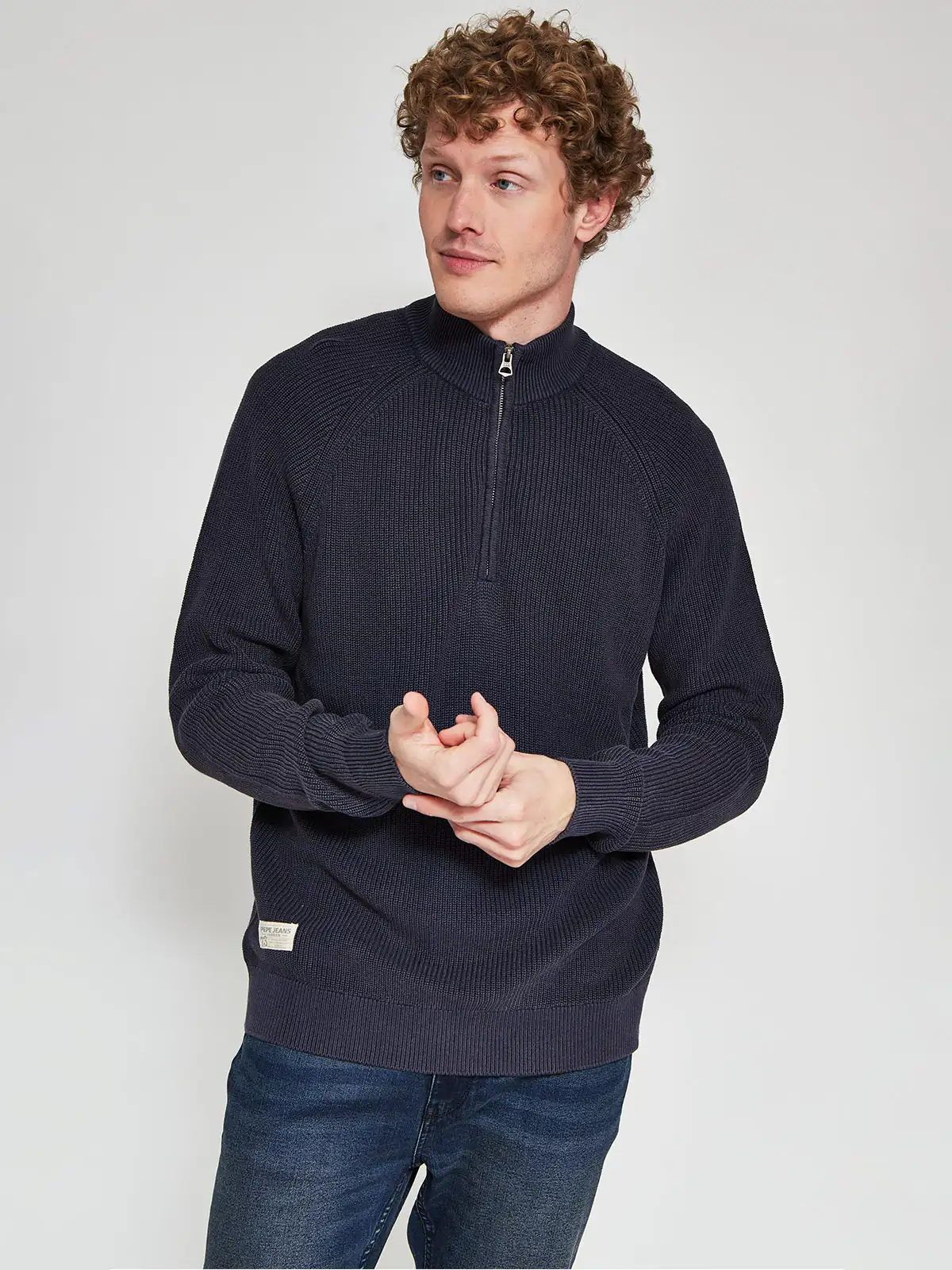 SWEATER HOMBRE PEPE JEANS ALGODÓN HALF ZIPPER