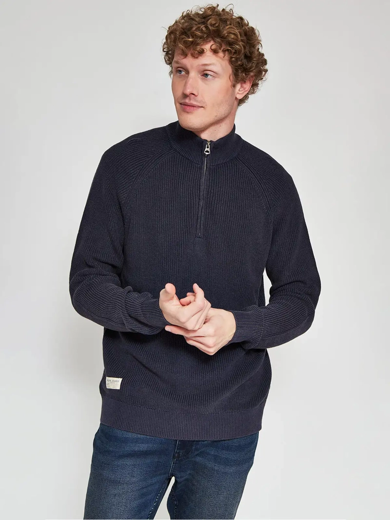 SWEATER HOMBRE PEPE JEANS ALGODÓN HALF ZIPPER - 1