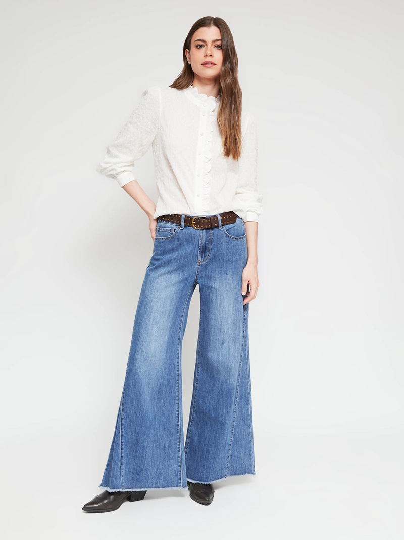 BLUSA MUJER TATIENNE ALGODÓN CUELLO ALTO MANGA LARGA - 5