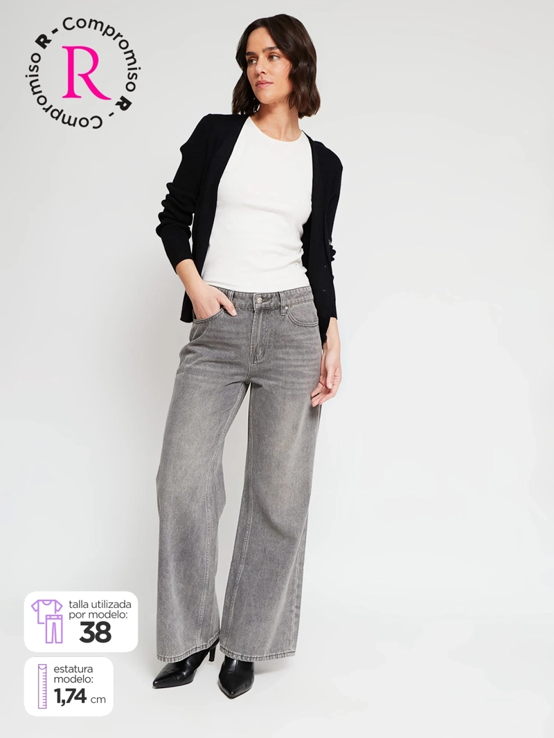 JEANS MUJER MARQUIS ALGODÓN WIDE LEG - 1
