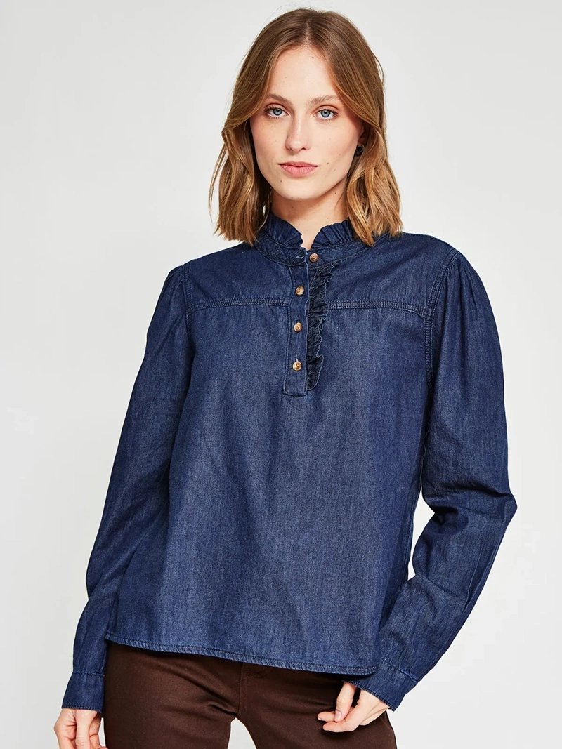 BLUSA MUJER MARQUIS ALGODÓN DENIM - 2