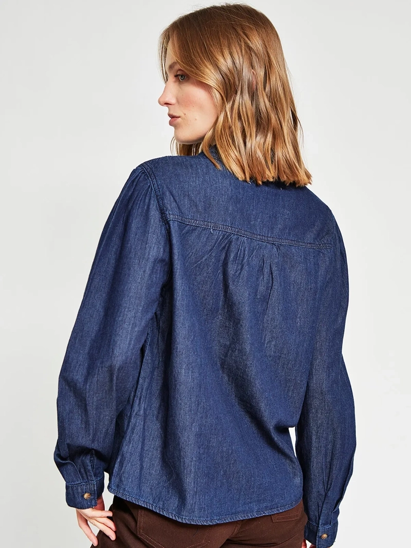 BLUSA MUJER MARQUIS ALGODÓN DENIM - 3
