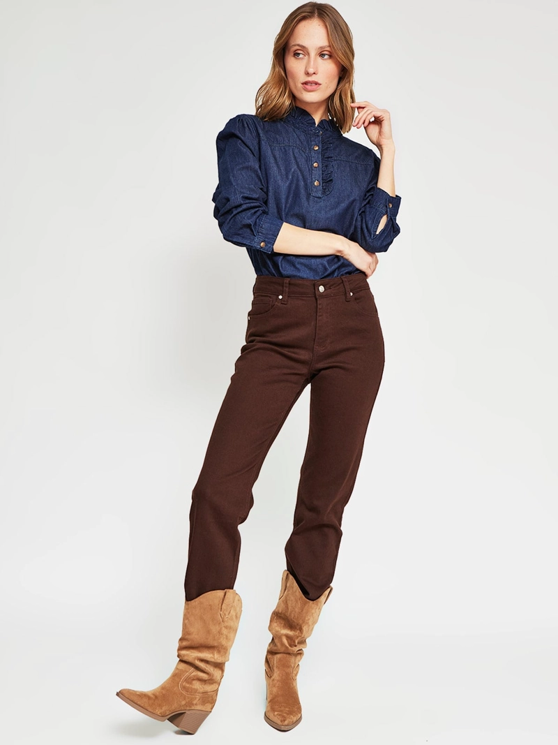 BLUSA MUJER MARQUIS ALGODÓN DENIM - 5