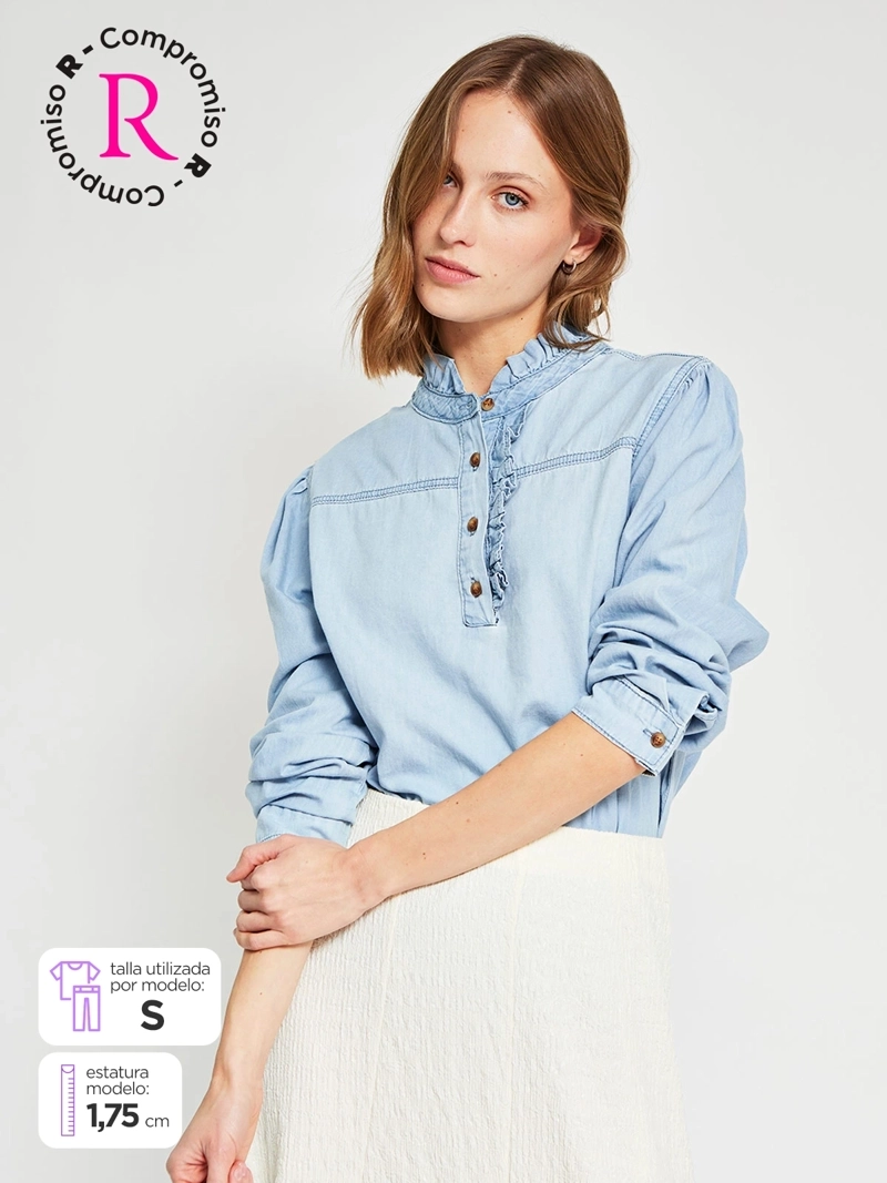 BLUSA MUJER MARQUIS ALGODÓN DENIM - 1
