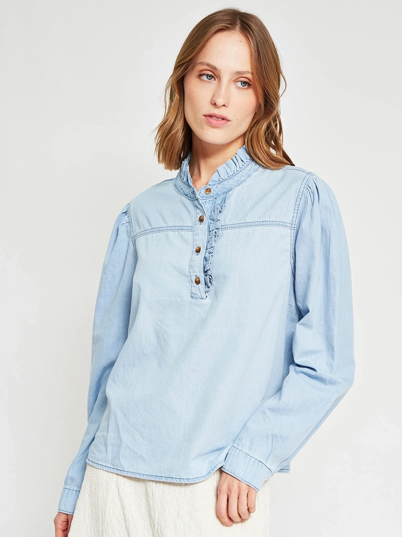 BLUSA MUJER MARQUIS ALGODÓN DENIM - 2