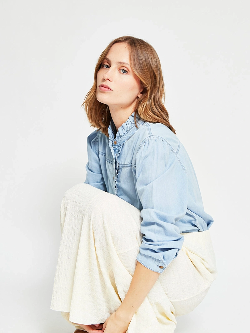 BLUSA MUJER MARQUIS ALGODÓN DENIM - 5