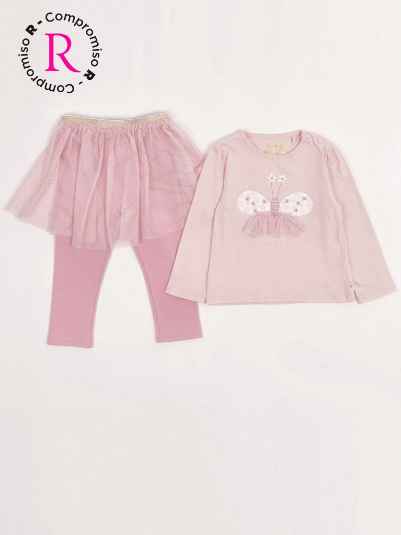 CONJUNTO POLERA + CALZA NIÑA BABY HARVEST ALGODÓN  - 3