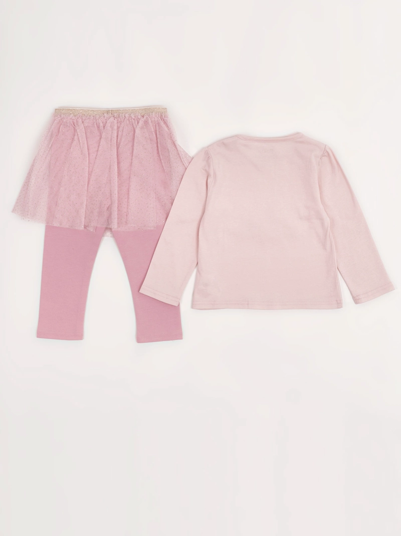 CONJUNTO POLERA + CALZA NIÑA BABY HARVEST ALGODÓN  - 4