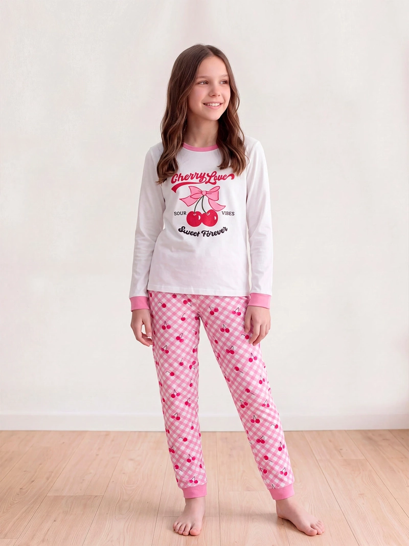 PIJAMA NIÑA INDEX TEEN ALGODÓN LARGO - 1