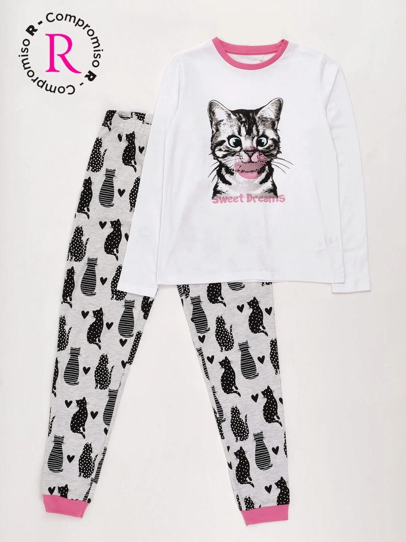 PIJAMA NIÑA INDEX TEEN ALGODÓN LARGO - 3