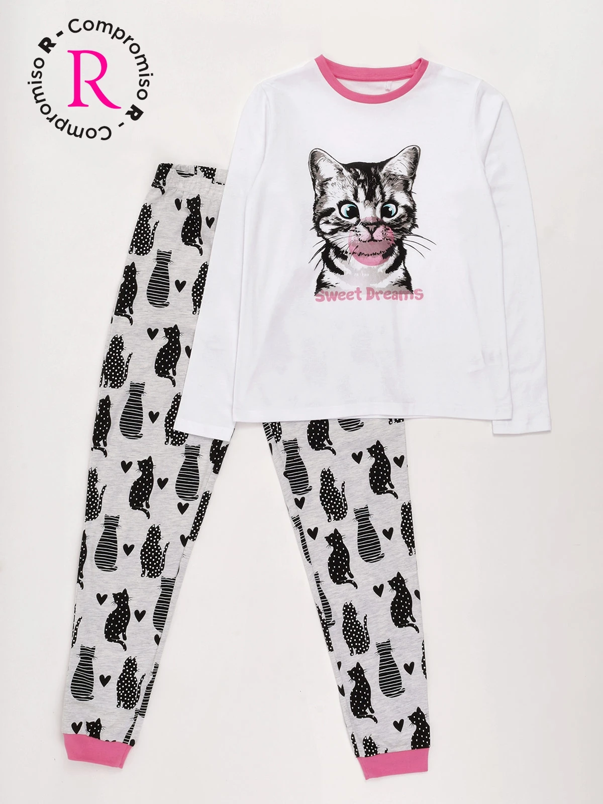 PIJAMA NIÑA INDEX TEEN ALGODÓN LARGO - 1