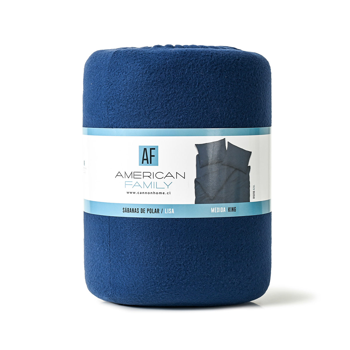 JUEGO DE SÁBANAS AMERICAN FAMILY POLAR KING LISO AZUL - 4
