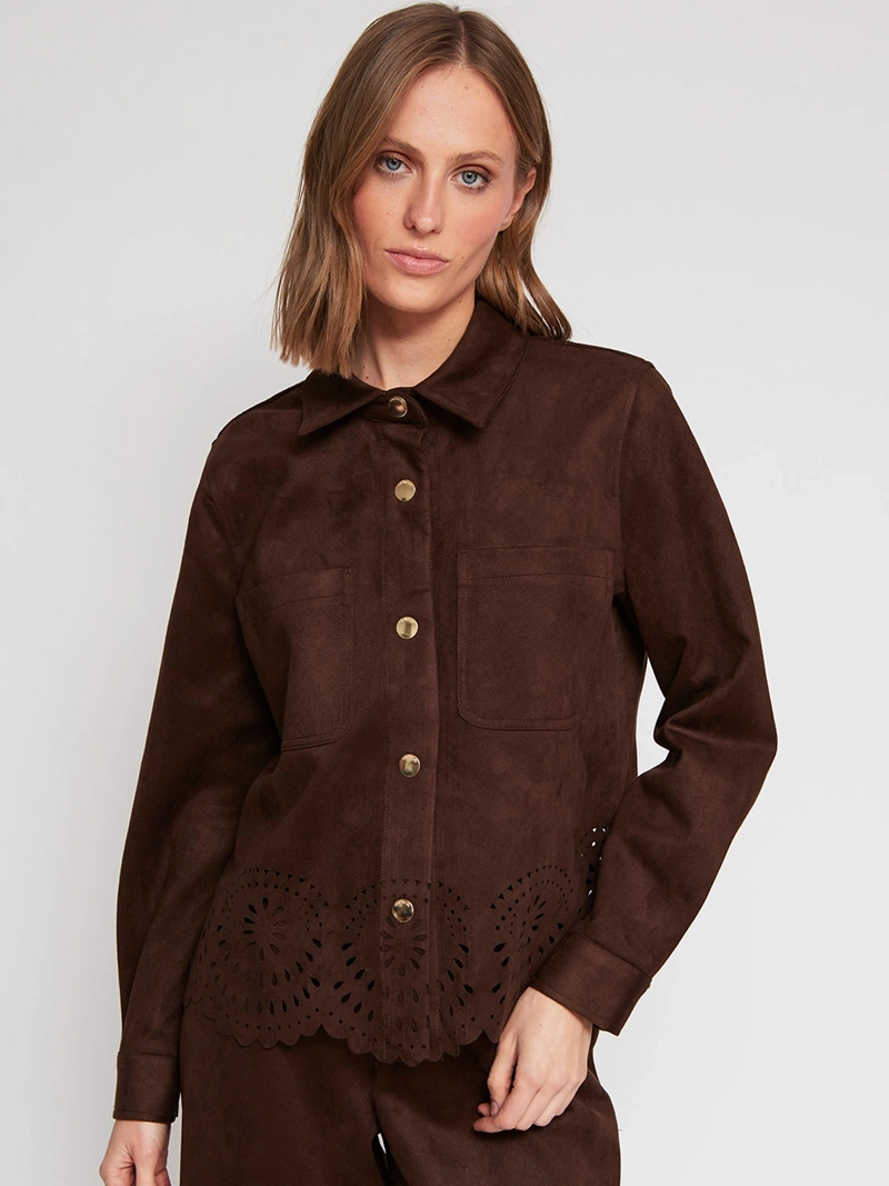 CHAQUETA MUJER CACHAREL TIPO GAMUZA - 2