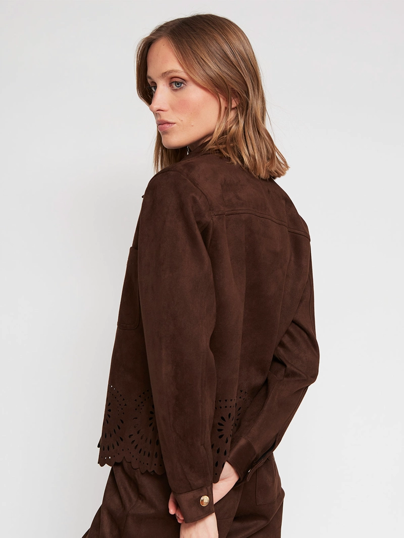 CHAQUETA MUJER CACHAREL TIPO GAMUZA - 3