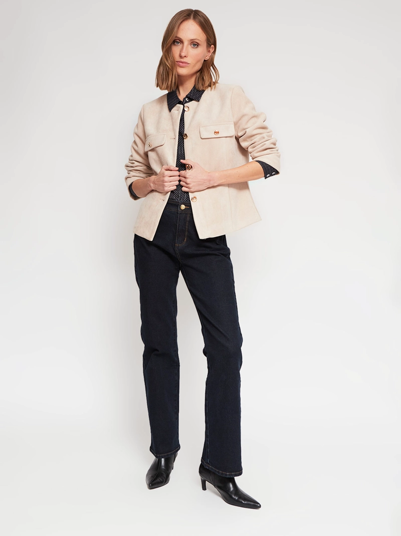 CHAQUETA MUJER CACHAREL TIPO GAMUZA - 5