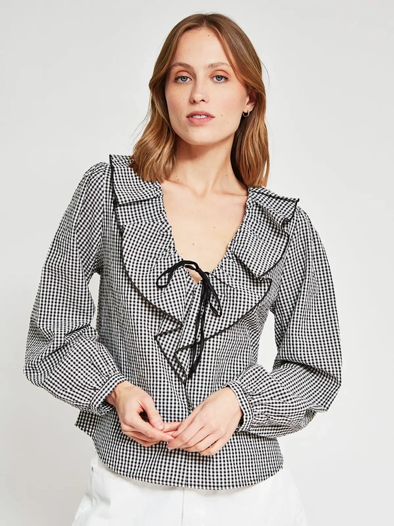 BLUSA MUJER MARQUIS ALGODÓN CUADRILLÉ - 2