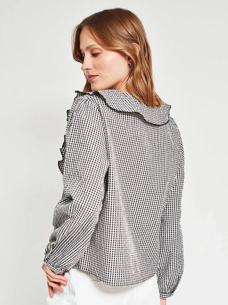 BLUSA MUJER MARQUIS ALGODÓN CUADRILLÉ - 3