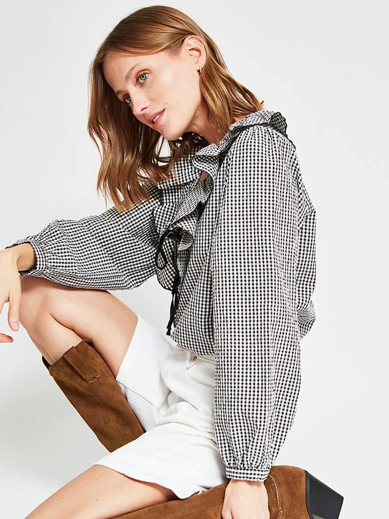 BLUSA MUJER MARQUIS ALGODÓN CUADRILLÉ - 5