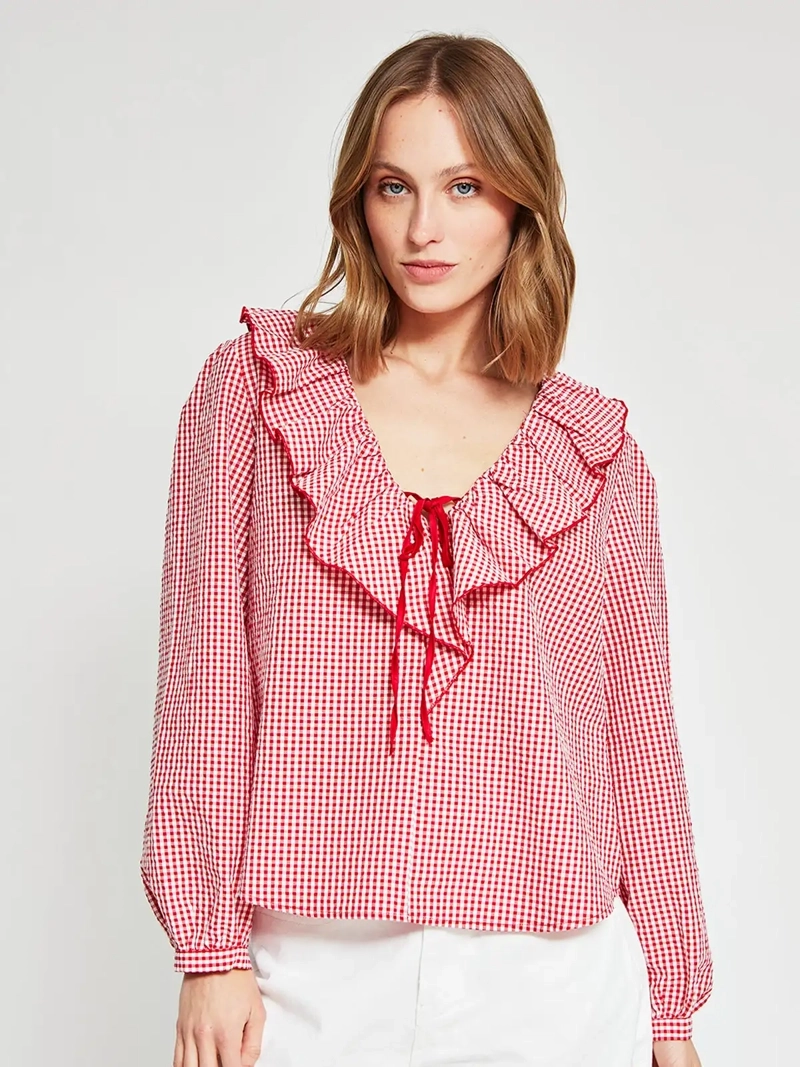 BLUSA MUJER MARQUIS ALGODÓN CUADRILLÉ - 2