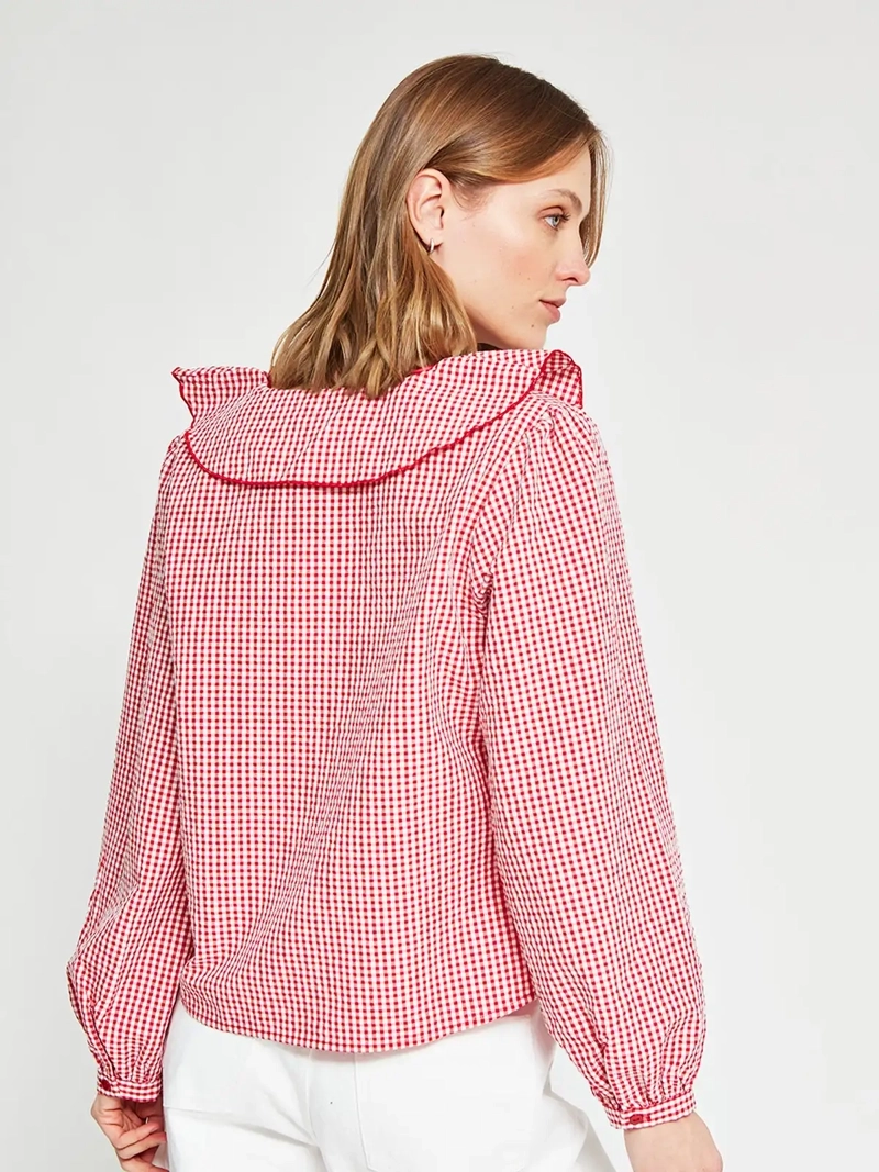 BLUSA MUJER MARQUIS ALGODÓN CUADRILLÉ - 3
