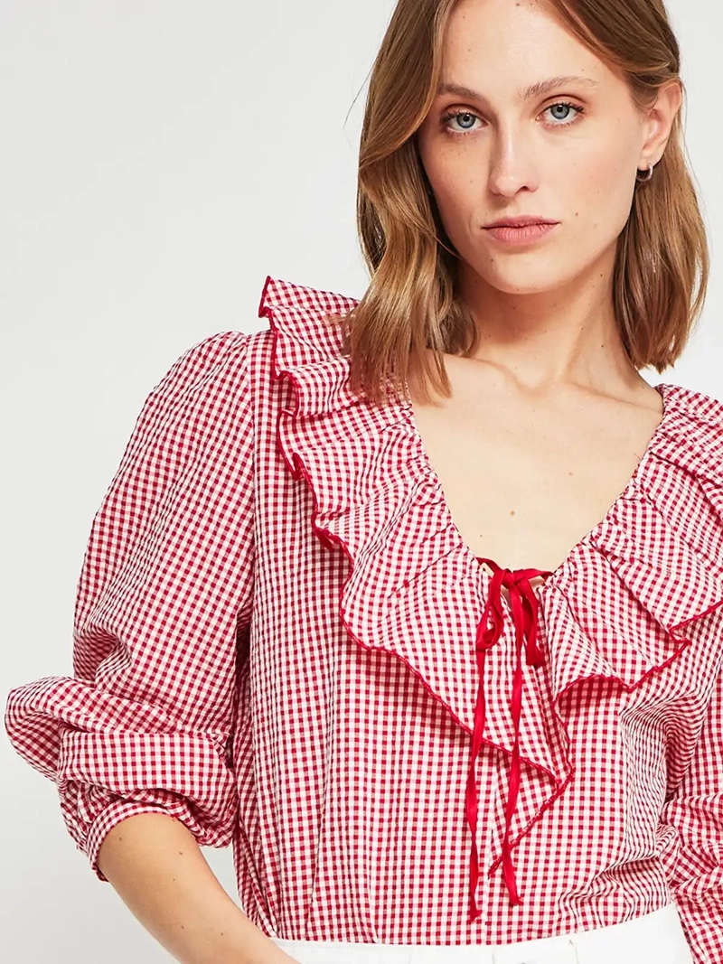 BLUSA MUJER MARQUIS ALGODÓN CUADRILLÉ - 4