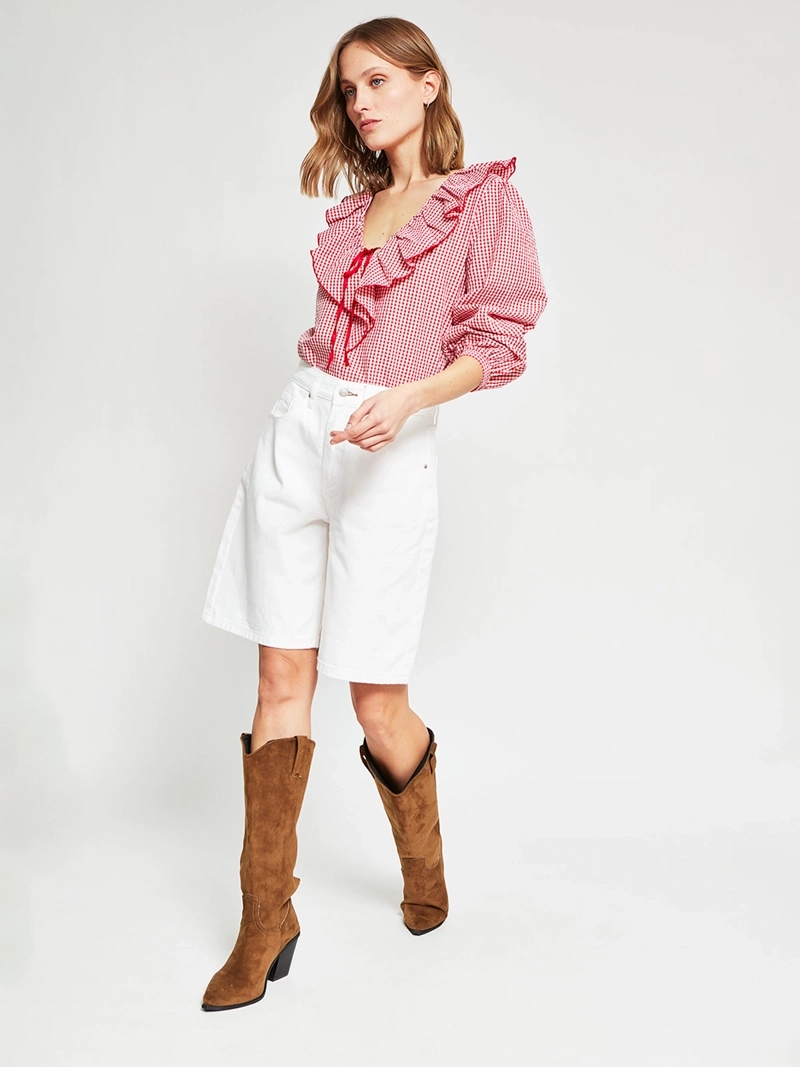 BLUSA MUJER MARQUIS ALGODÓN CUADRILLÉ - 5