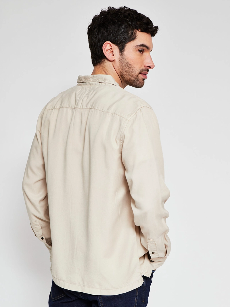 CAMISA HOMBRE BARBADOS MANGA LARGA LISA - 2