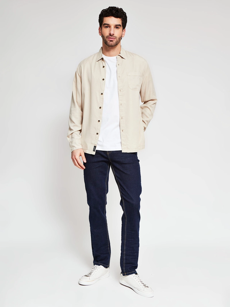 CAMISA HOMBRE BARBADOS MANGA LARGA LISA - 4