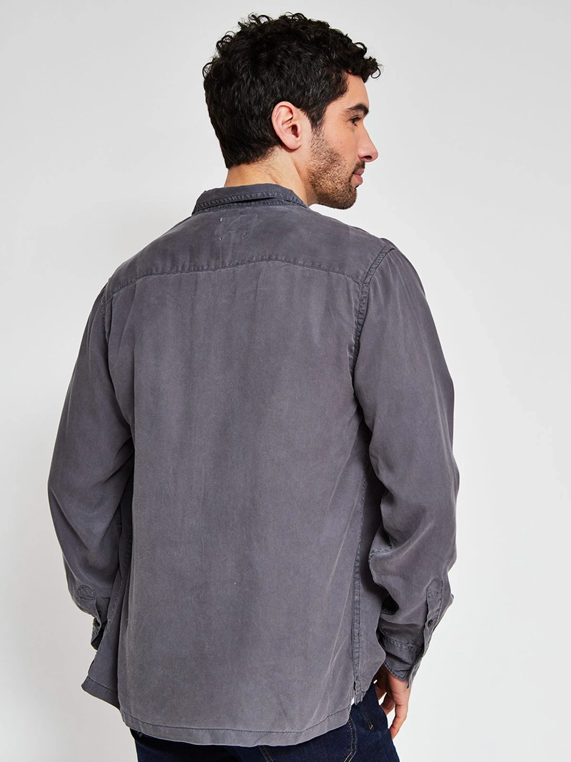 CAMISA HOMBRE BARBADOS MANGA LARGA LISA - 2