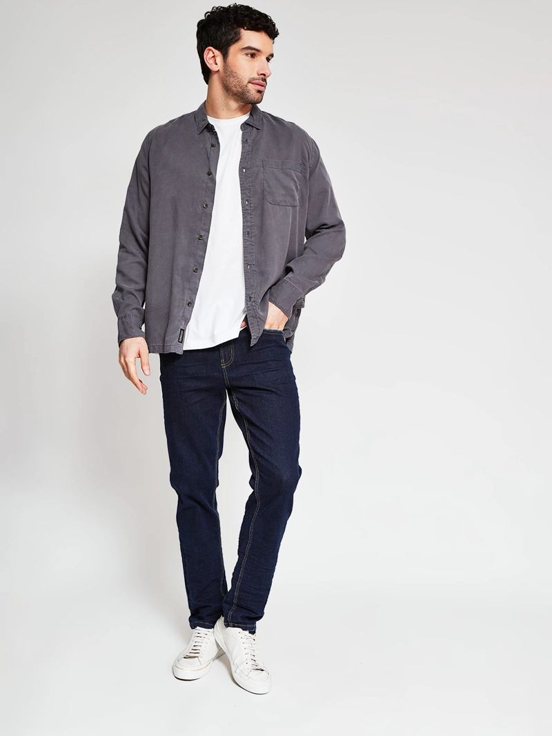 CAMISA HOMBRE BARBADOS MANGA LARGA LISA - 4