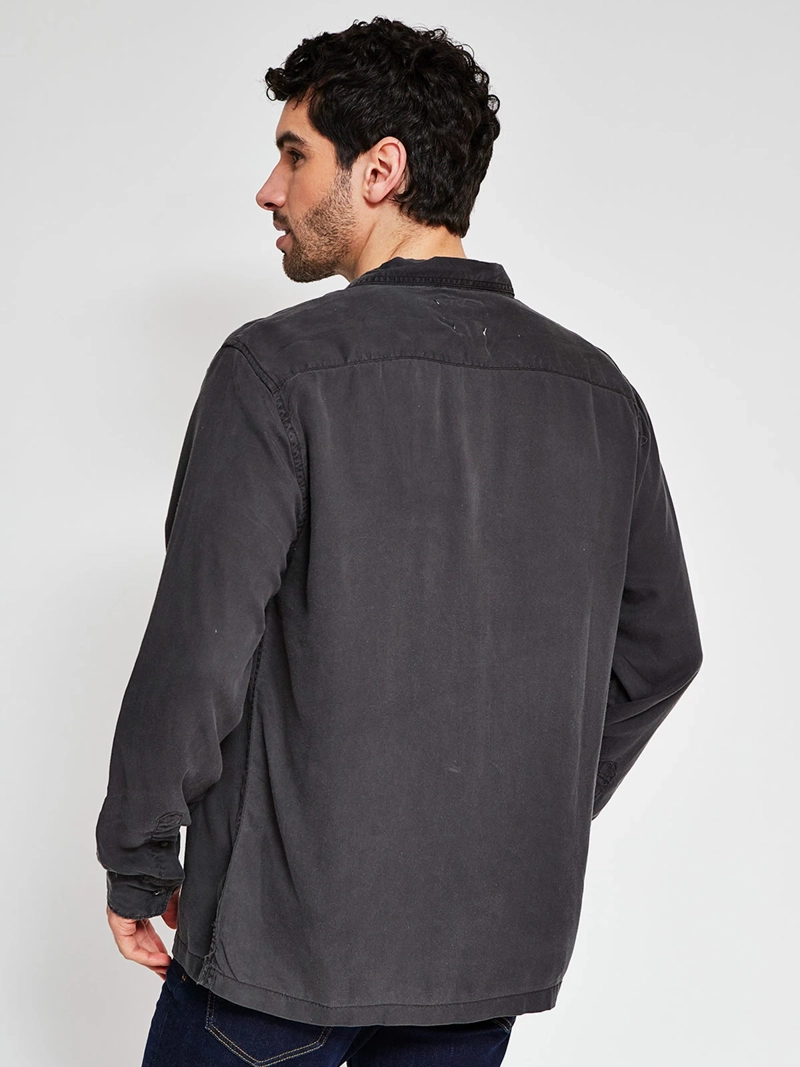 CAMISA HOMBRE BARBADOS MANGA LARGA LISA - 2