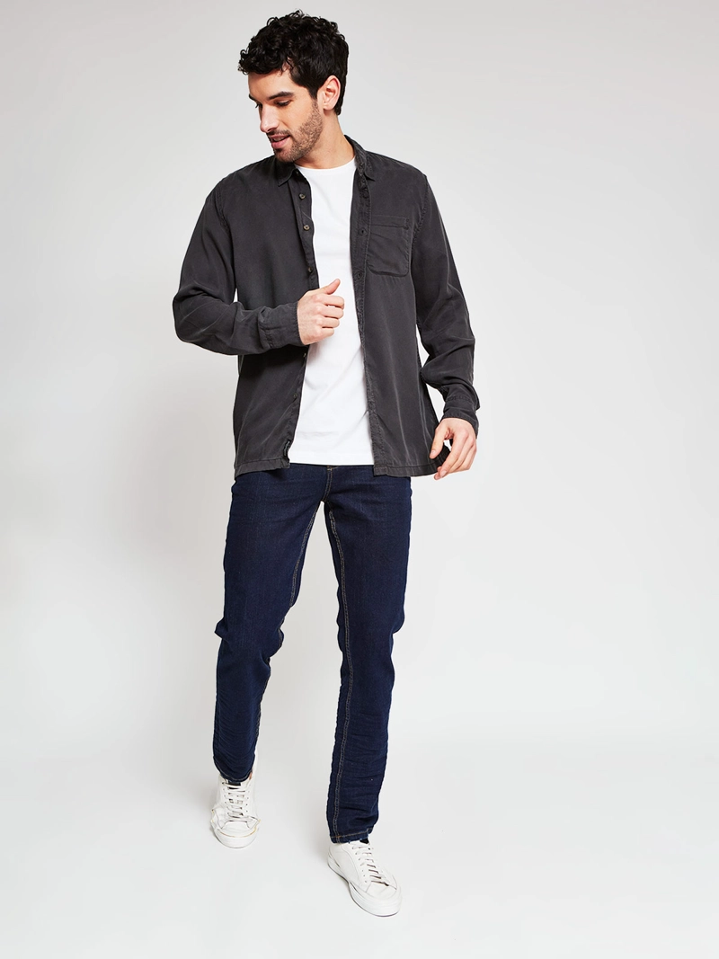 CAMISA HOMBRE BARBADOS MANGA LARGA LISA - 4