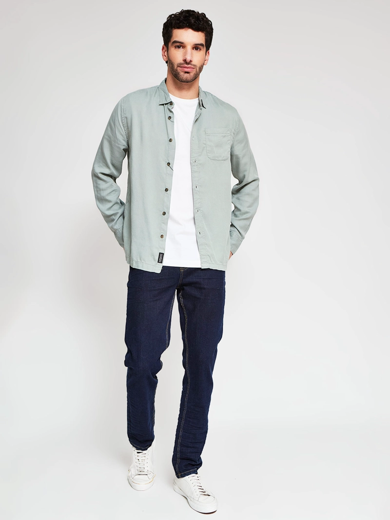 CAMISA HOMBRE BARBADOS MANGA LARGA LISA - 4