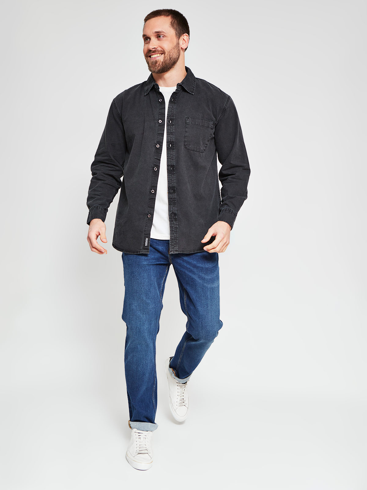 CAMISA HOMBRE BARBADOS ALGODÓN MANGA LARGA DENIM - 4