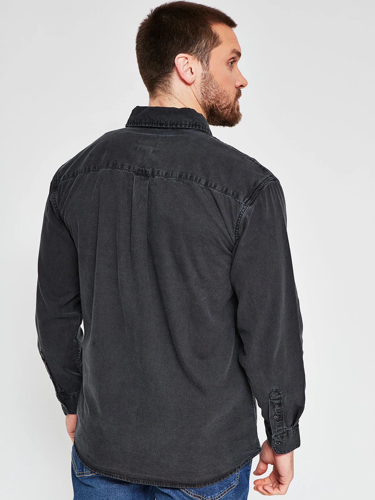 CAMISA HOMBRE BARBADOS ALGODÓN MANGA LARGA DENIM - 2
